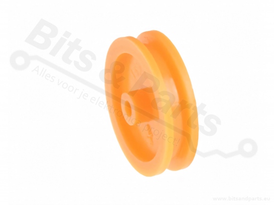 Pulley / Katrol kunststof 17mm x 3,8mm x 1,9mm
